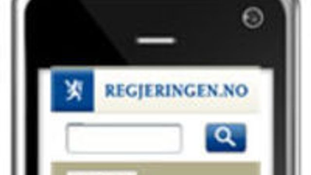 Regjeringen klar med egne mobilsider