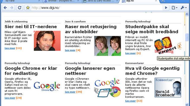 Chrome's friprog-lisens får ingen betydning