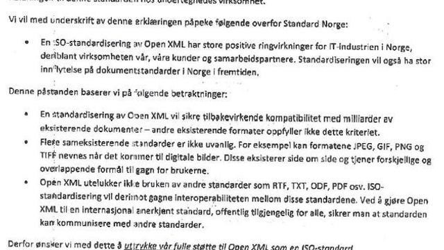 Presset med brev-kampanje i OOXML-strid