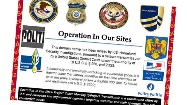 Tok beslag i 133 domener