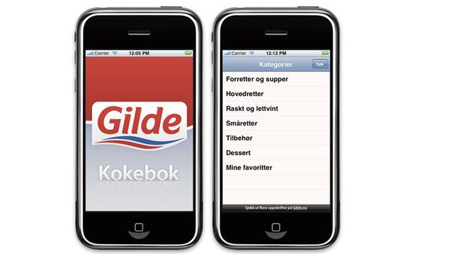 Gratis kokebok for iPhone