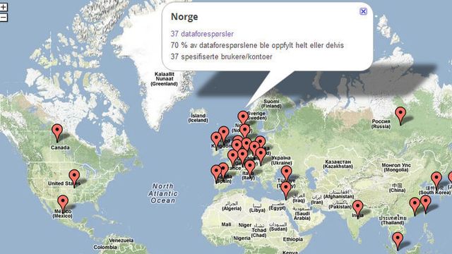 Norge ba om innsyn i 37 Google-kontoer