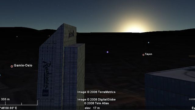 Google Earth har fått soloppgang
