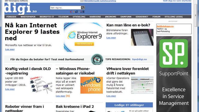Nå kan Internet Explorer 9 lastes ned