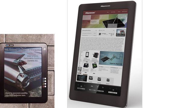 Klar med skjerm for e-bøker i farger