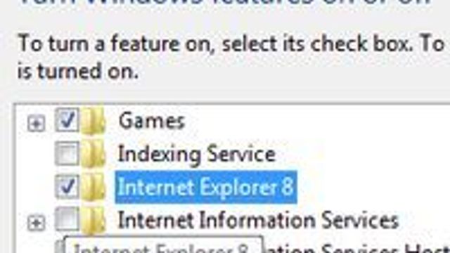 IE8 kan fjernes i Windows 7