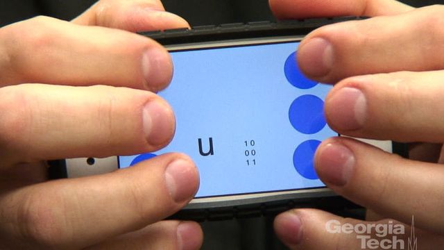 Lar blinde tekste på smartphone