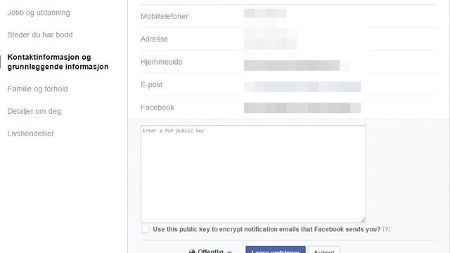 Facebook sikrer e-post med PGP