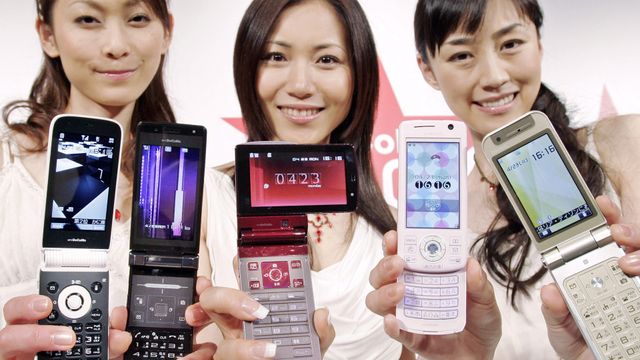 Klapptelefon øker i Japan
