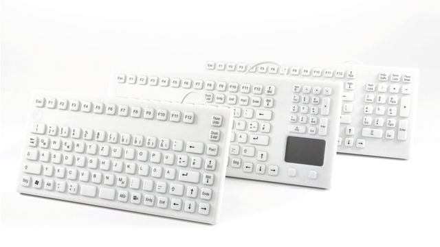 Tastatur i IP68-beskyttelse tåler desinfisering