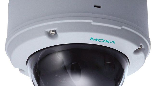 Domekameraet Moxa VPort 26A-1 MP tåler mellom -40 og 75 grader