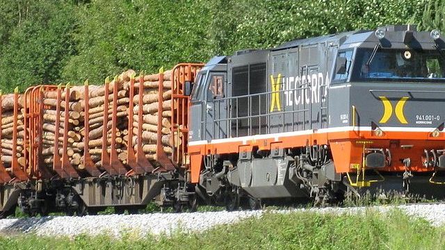 Tømmer på tog sparer 2600 tømmerbiler gjennom Oslo