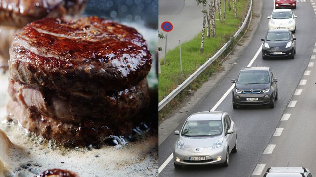 Lettere å få 1 370 000 elbiler på veiene enn å få nordmenn til å spise 11 prosent mindre kjøtt