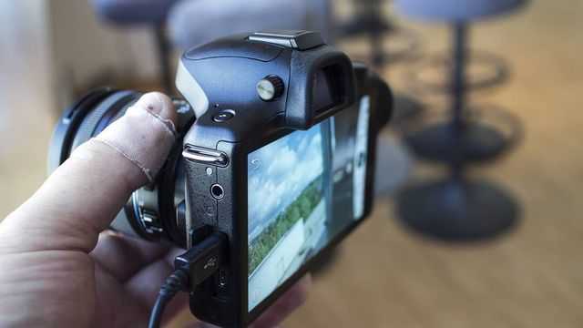 Kamera med smarttelefon