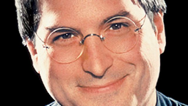 Steve Jobs slenger med leppa