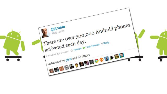 Over 300 000 Android-telefonen aktiveres daglig