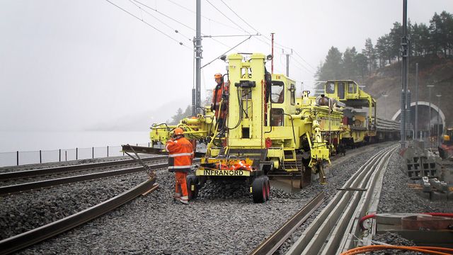 Dette toget bygger en kilometer spor i døgnet