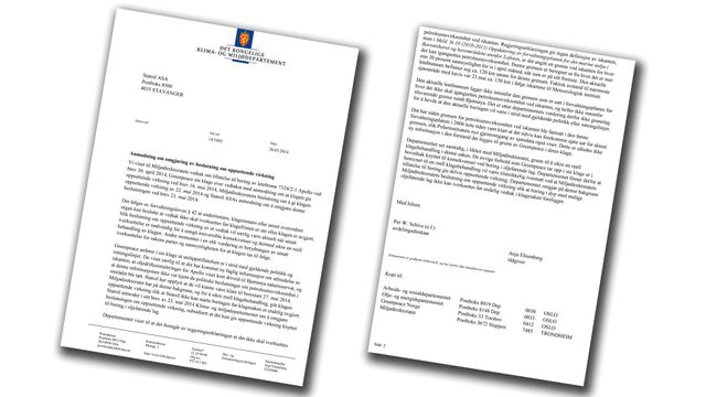 Her er brevet som ga Statoil klarsignal til å bore i omstridte Apollo
