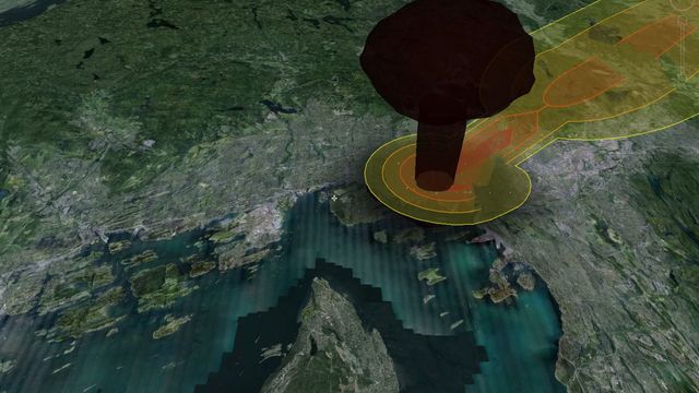 Se hvordan en atombombe ville rammet Oslo