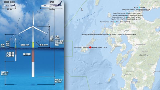 Fullskala flytende havvindturbin i gang utenfor Japan