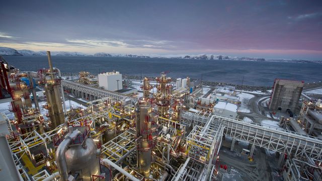 LNG-produksjonen stoppet etter lekkasje på Melkøya