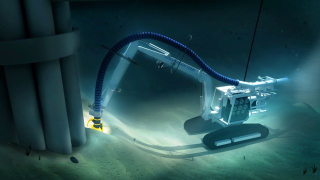 Denne gravemaskinen kan jobbe på havbunnen