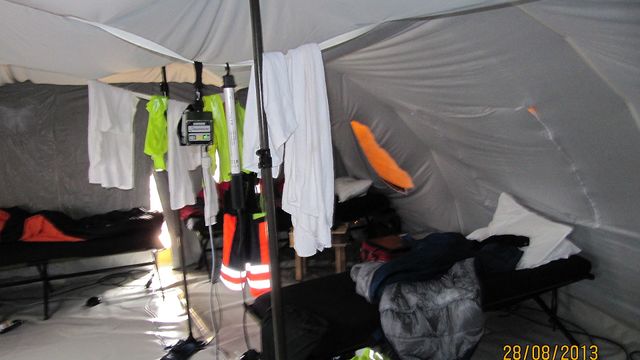 Arbeidere på Hardanger-linjen ble innlosjert i telt