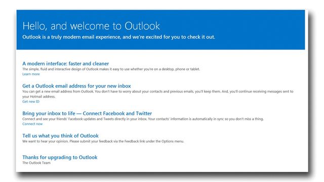 Hotmail blir til Outlook