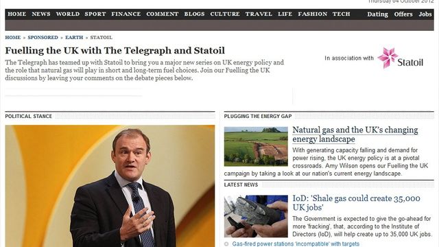 Statoil sponser britisk journalistikk 