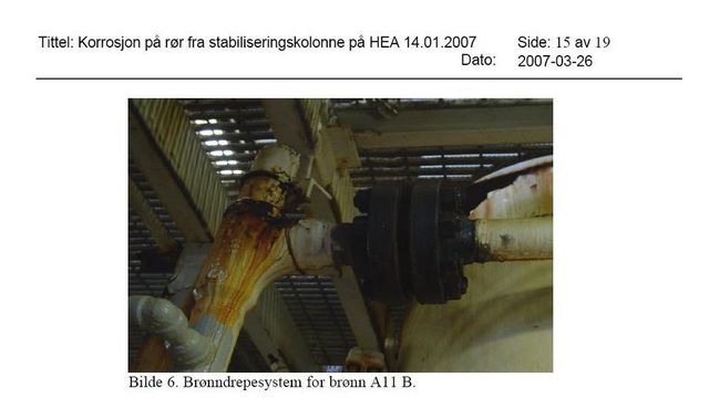 Trøbbel på Statoils Heimdal: Betydelige rustproblemer, og manglende brannbeskyttelse