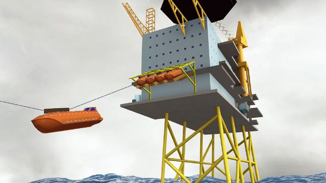 Livbåter låres på line