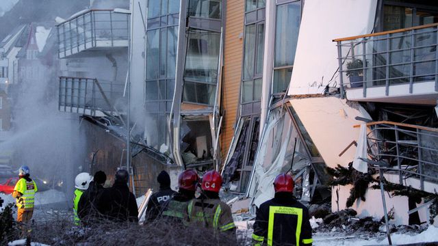 Boligblokk kollapset i Ålesund