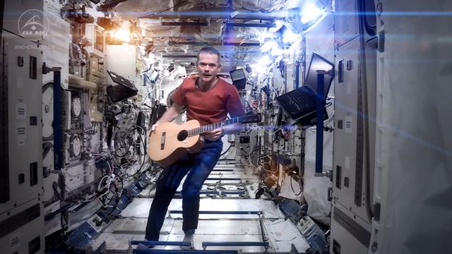 Spilte inn musikkvideo i verdensrommet
