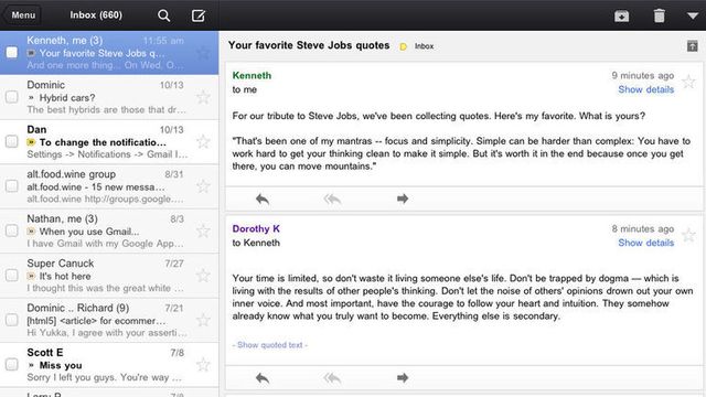 Lanserte og trakk tilbake Gmail-app for iOS