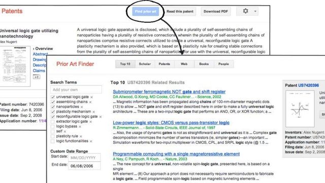 Google med utvidet patentsøk