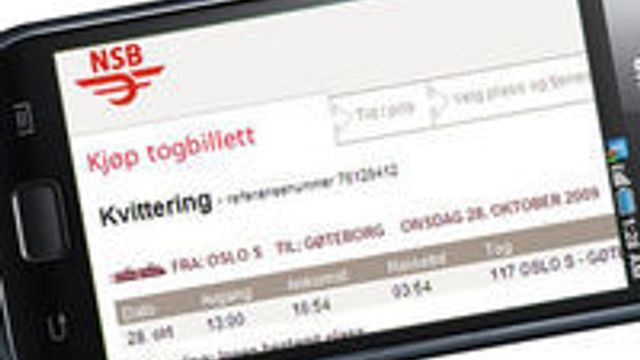 NSB ønsker billetter på mobilen