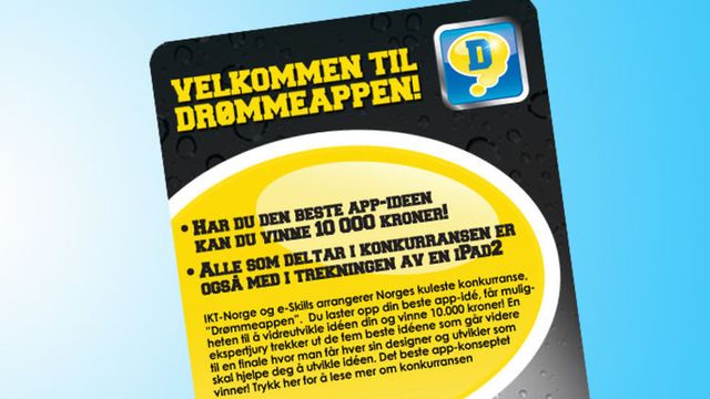Inviterer til konkurranse «Drømmeapp»