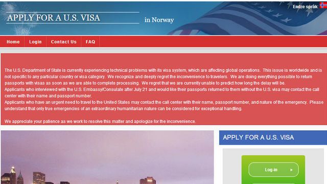 USA sliter med visumsystemet