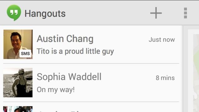Nå får Hangouts SMS-støtte