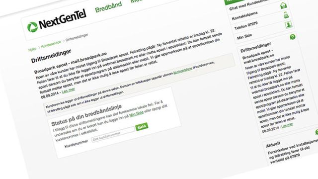 NextGenTel rammet av diskkrasj