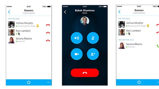 Skype til iOS med gruppesamtale