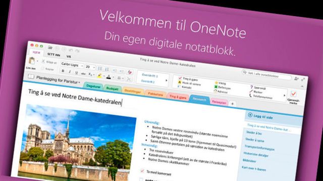 Microsoft lanserer OneNote for Mac
