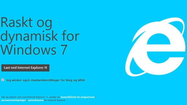 IE11 er klar for Windows 7