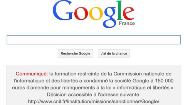 Google i fransk gapestokk