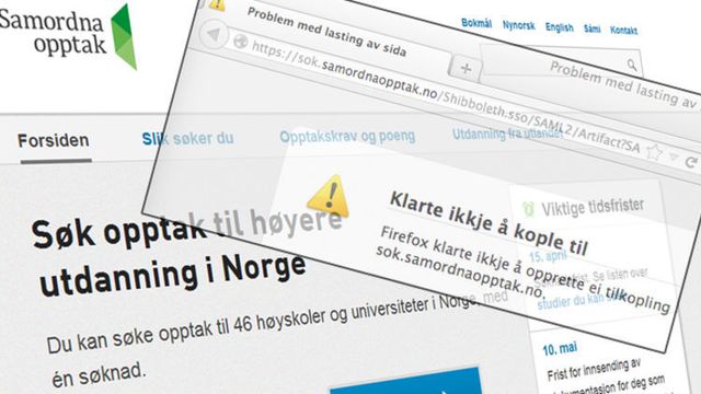 Samordna opptak falt ut