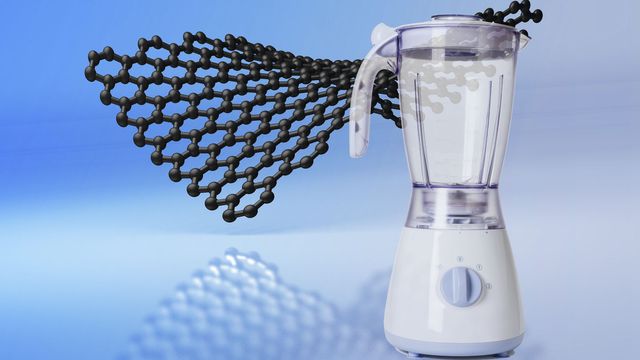 Lager grafén med blenderen