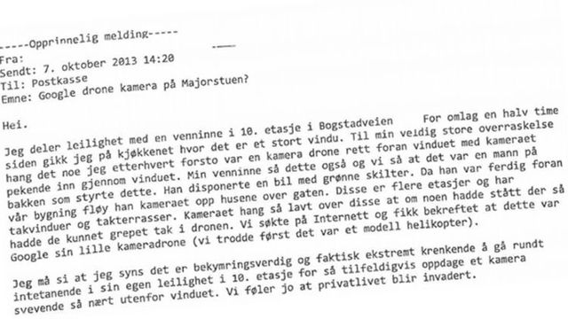 Trodde hun så «Google-drone» på Majorstuen