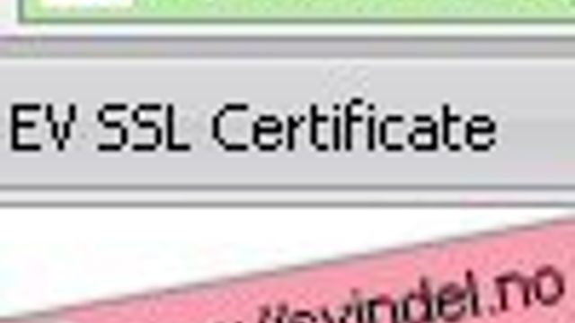 Fargekoder for utvidet SSL klare i IE7