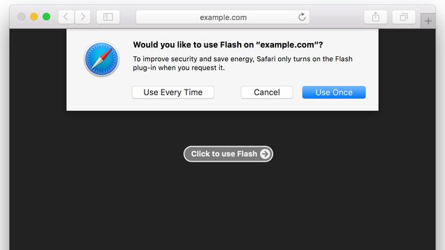 Skrur av Flash-støtten i Safari 10
