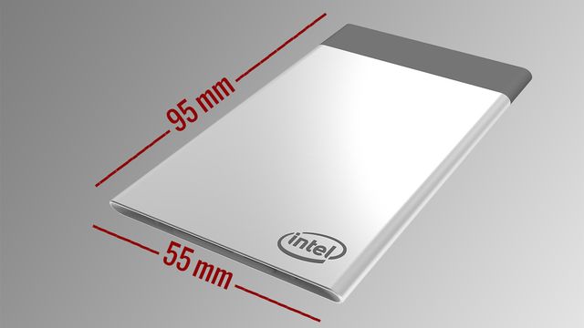 På størrelse med et kredittkort: Dette er Intels minste og tynneste datamaskin noensinne